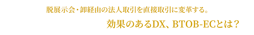 中小メーカーにとっての効果のあるDX、BTOB-ECとは？