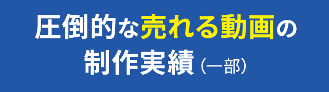 圧倒的な売れる動画の制作実績（一部）