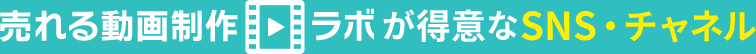 売れる動画制作ラボが得意なSNS・チャンネル