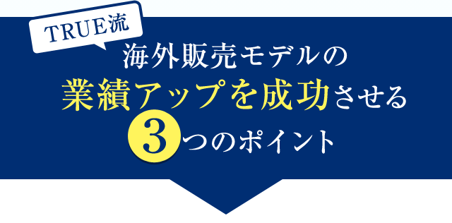 海外販売モデルの業績アップを成功させる３つのポイント