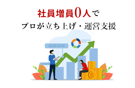 社員増員0人でプロが立ち上げ・運営支援