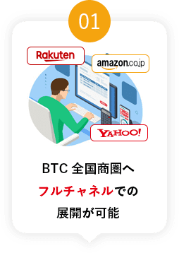 BTC 全国商圏へフルチャネルでの展開が可能