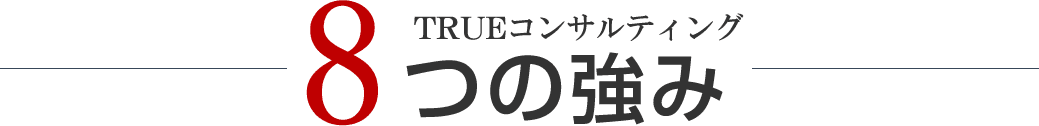 TRUEコンサルティング 8つの強み
