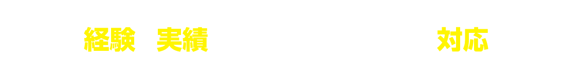 リアルな経験、実績を積んでいるメンバーが対応します！