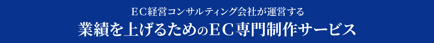 ＥＣ経営コンサルティング会社が運営する業績を上げるためのＥＣ専門制作サービス