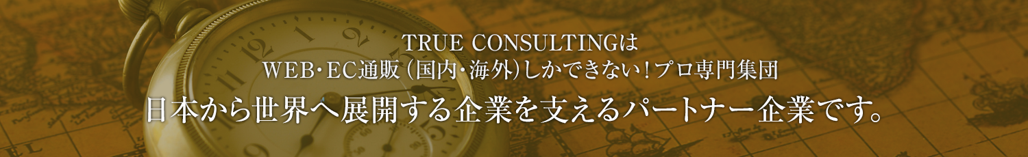 TRUE CONSULTINGはWEB・EC通販（国内・海外）しかできない！プロ専門集団日本から世界へ展開する企業を支えるパートナー企業です