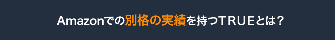 Amazonでの別格の実績を持つＴＲＵＥとは？