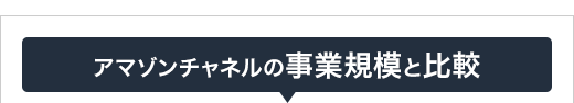 アマゾンチャネルの事業規模と比較