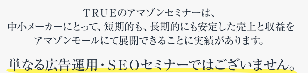 単なる広告運用・ＳＥＯセミナーではございません。