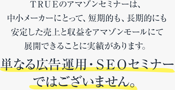 単なる広告運用・ＳＥＯセミナーではございません。