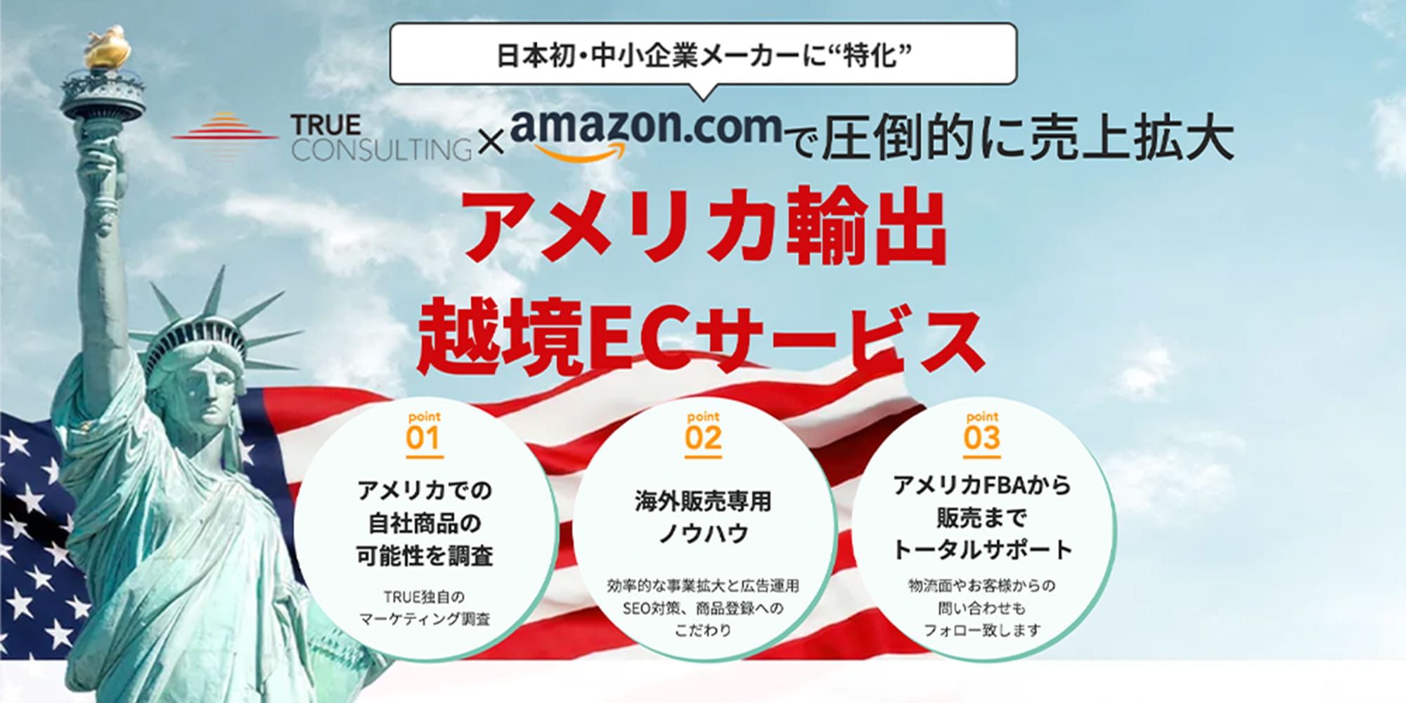 mazon(アマゾン)アメリカと越境ECの運営代行ならトゥルーコンサルティング