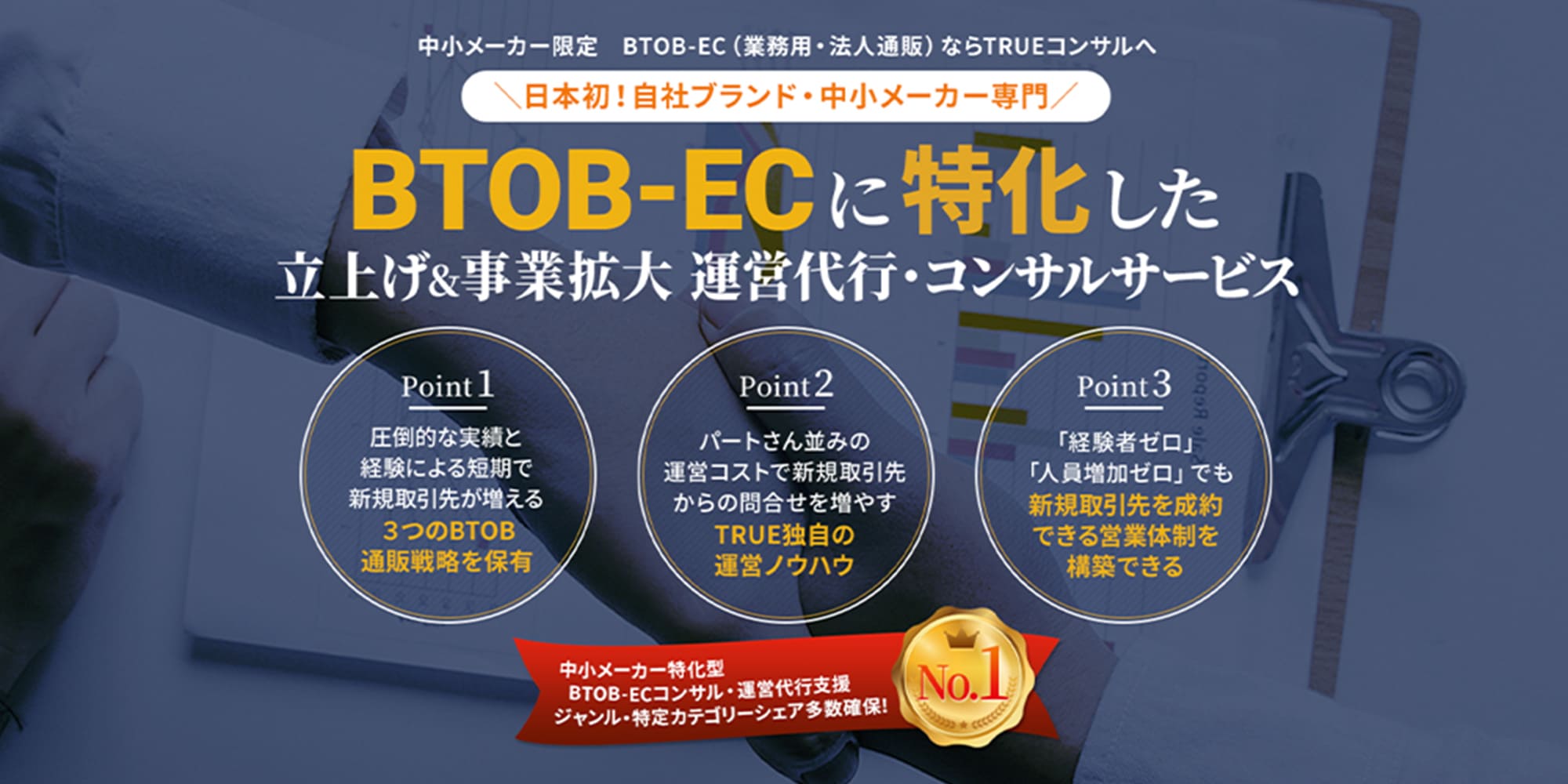 中小・食品メーカー向け　DX、BtoB-EC（業務用通販　法人通販）は、別格の実績があるＴＲＵＥコンサルティングへ