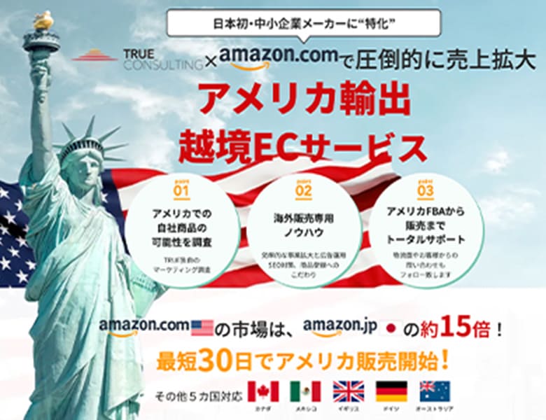 アメリカ進出！amazon
								運営代行・コンサルティング