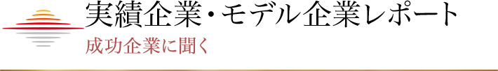 実績企業・モデル企業レポート